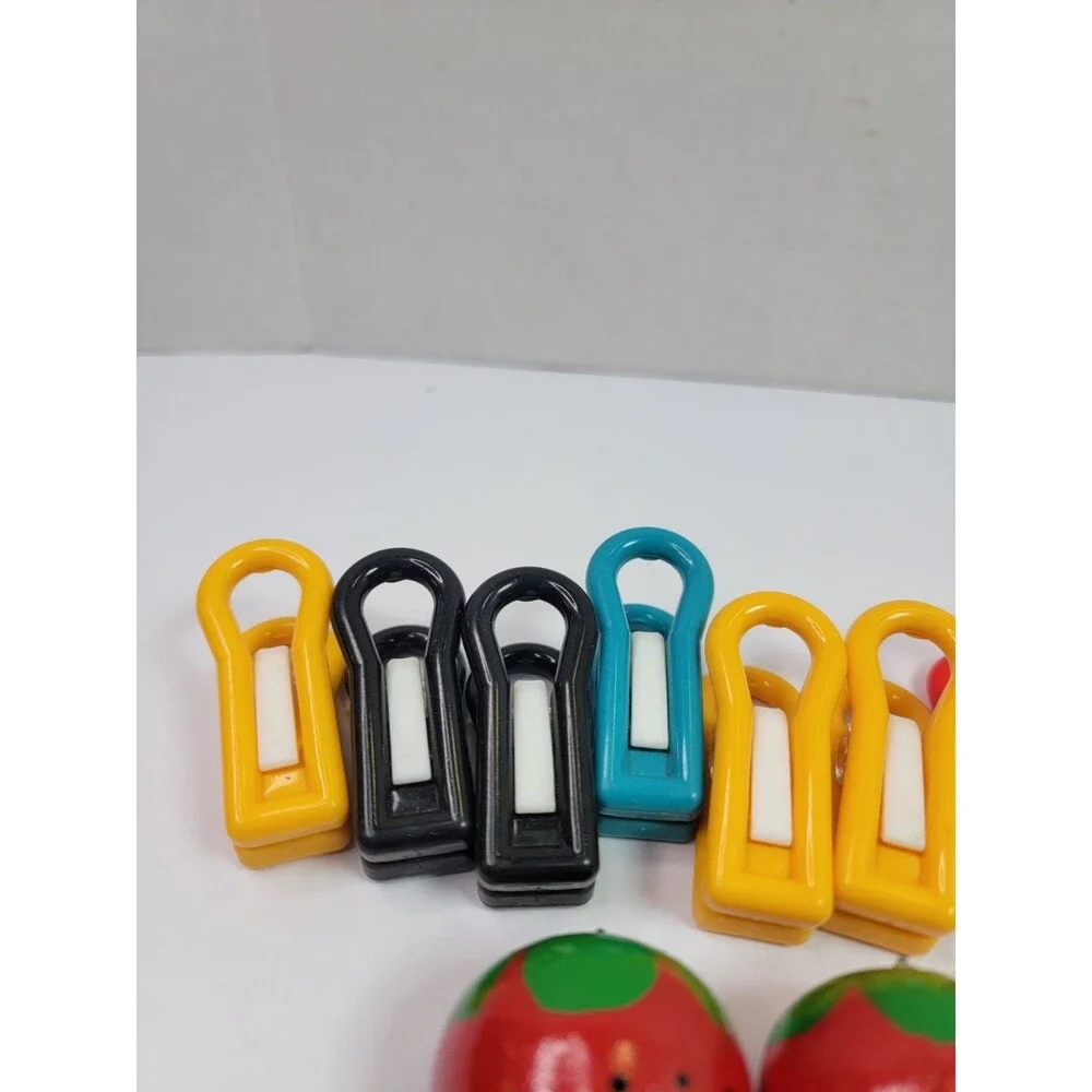 Assorted Office Clips Lot Paper Clips Magnetic Strawberry Clips Color Plastic...